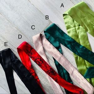 1pcs Loose Satin Robe Self Tie Belt 3 colors